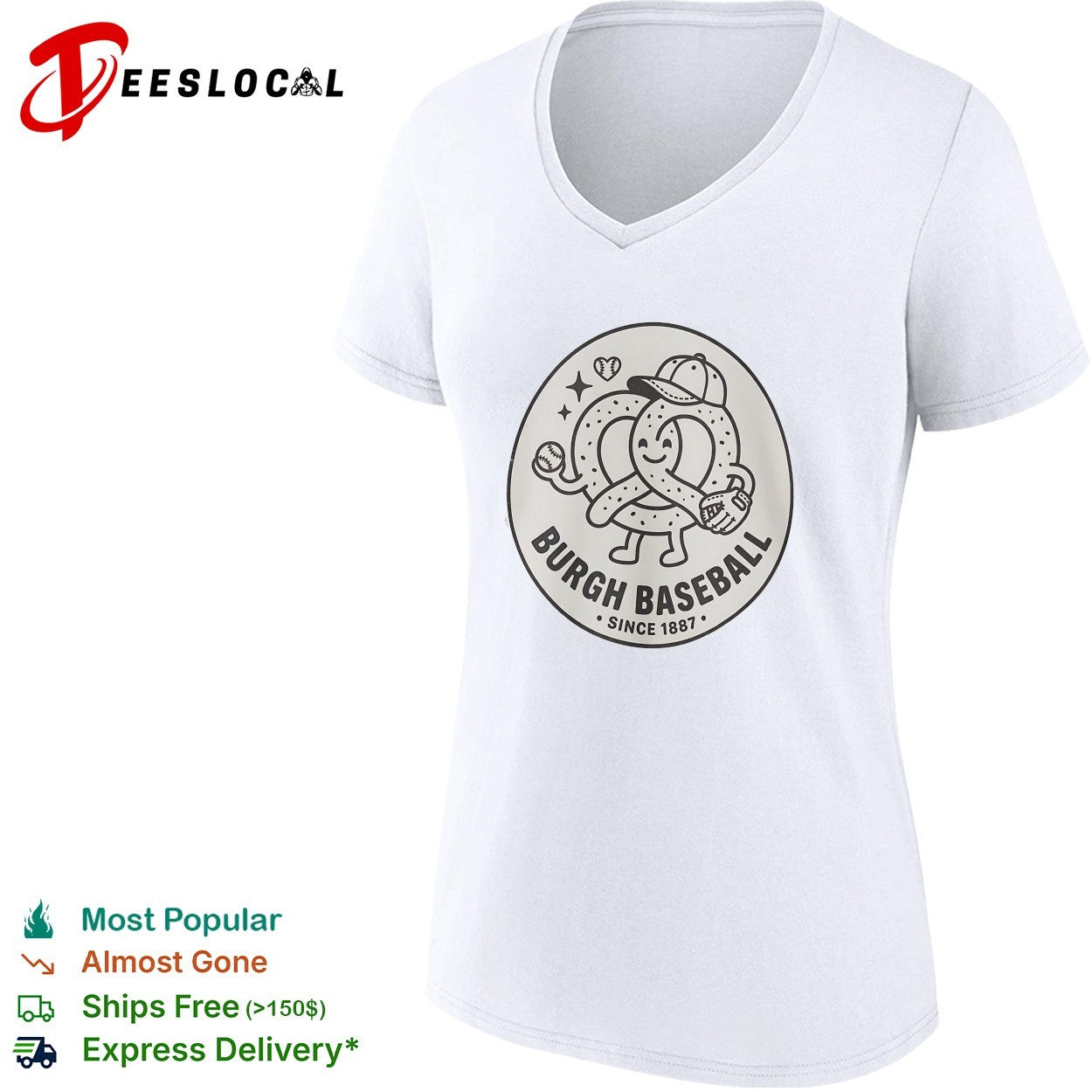 Burgh baseball pretzel mascot since 1887 shirt