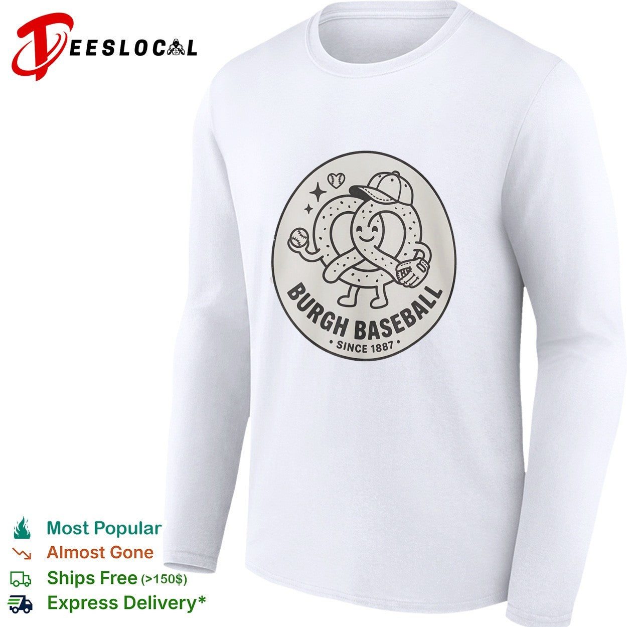 Burgh baseball pretzel mascot since 1887 shirt