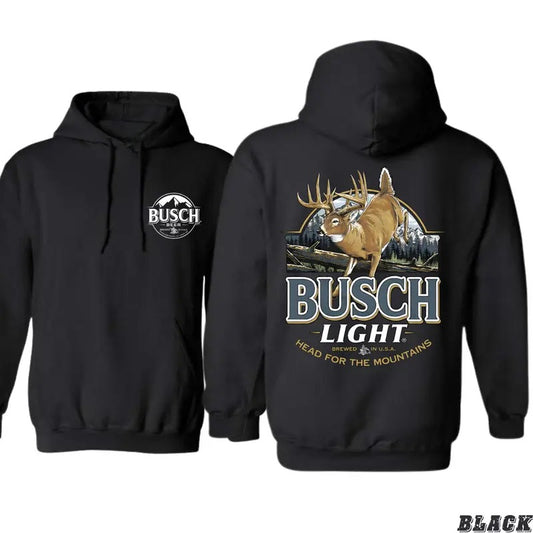 Busch Light Hoodie - Wilderness-Inspired Design, Camo Country Hoodies, Perfect for Outdoor Enthusiasts, Comfortable and Stylish, Ideal for Casual Wear and Adventure Lovers Menswear Sweaters