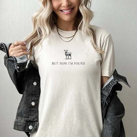 But Now I'm Found Christian T-shirt Christian Gift Retro Jesus Tee Cotton Top - clothing by TeeHivey.com