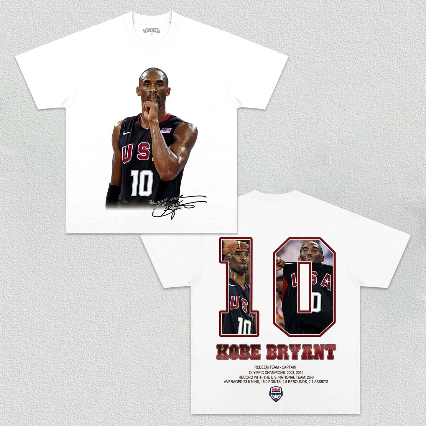 CAPTAIN AMERICA -KOBE TEE - clothing by TeeHivey.com (Image 1)
