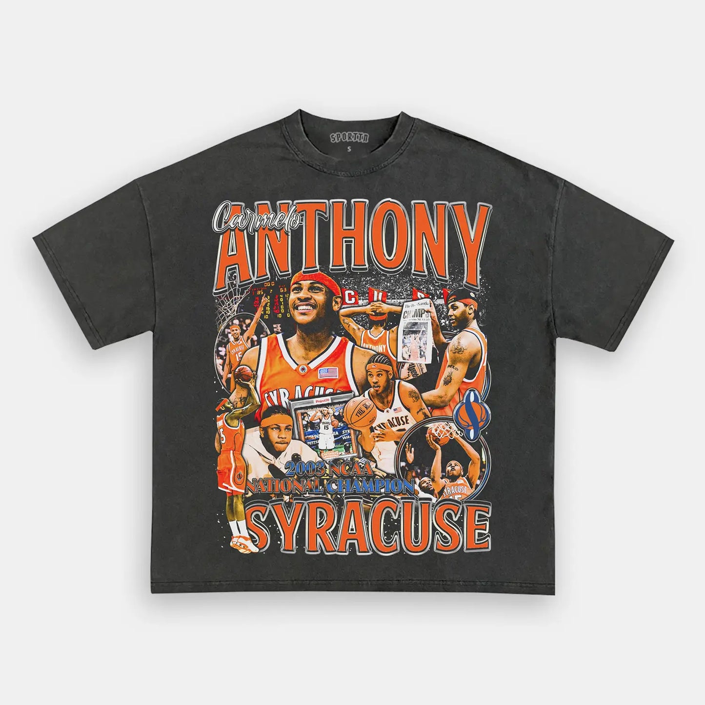 CARMELO SYRACUSE TEE Style002 - clothing by TeeHivey.com (Image 1)