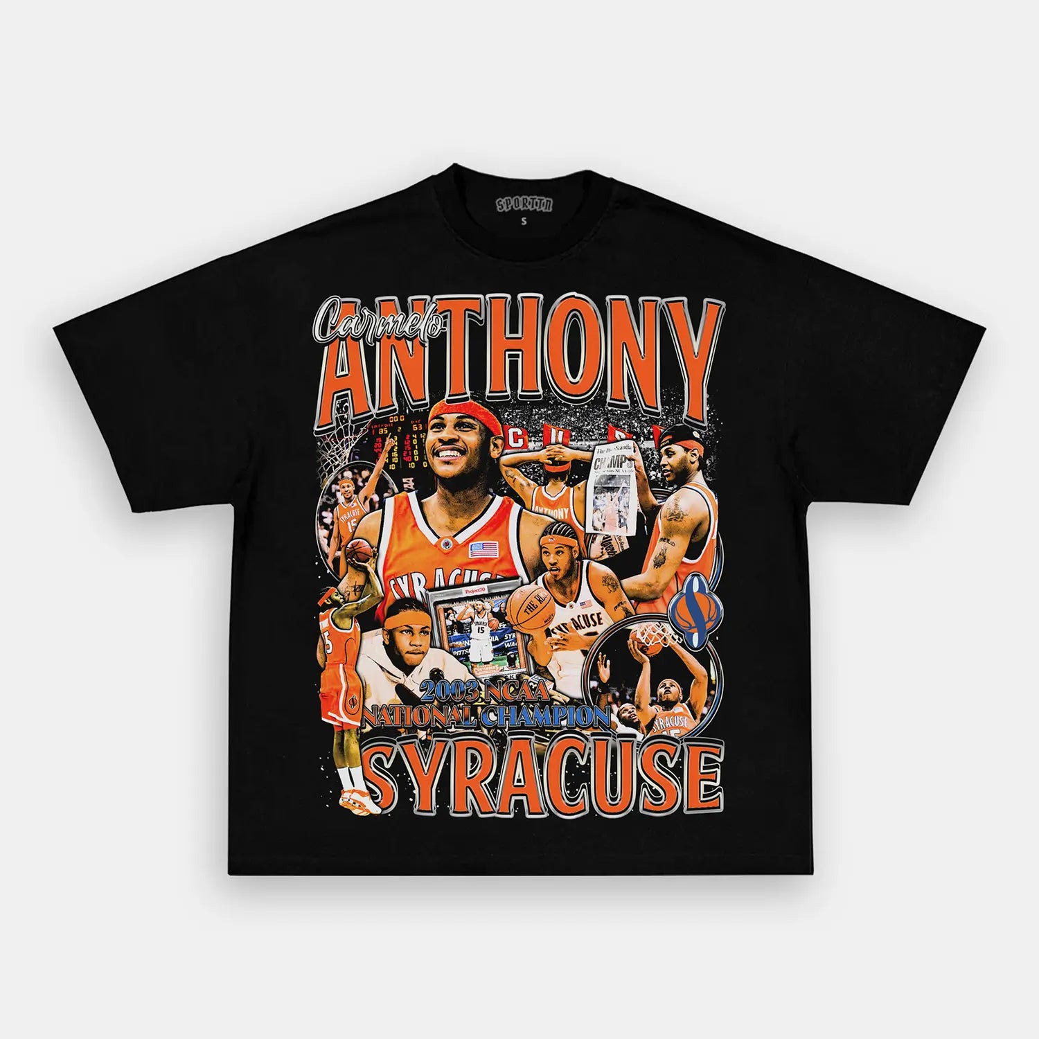 CARMELO SYRACUSE TEE Style002 - clothing by TeeHivey.com (Image 2)