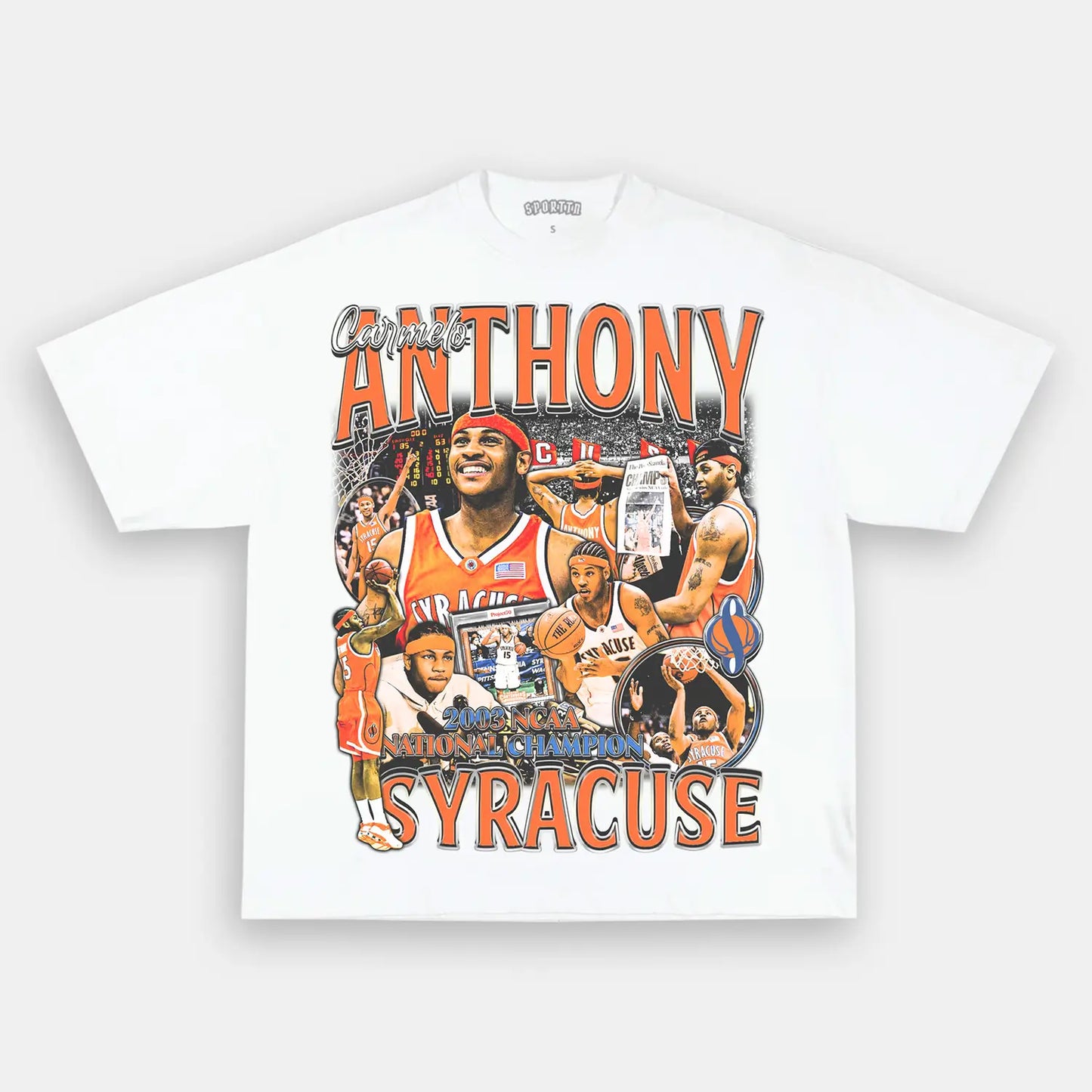 CARMELO SYRACUSE TEE Style002 - clothing by TeeHivey.com (Image 3)