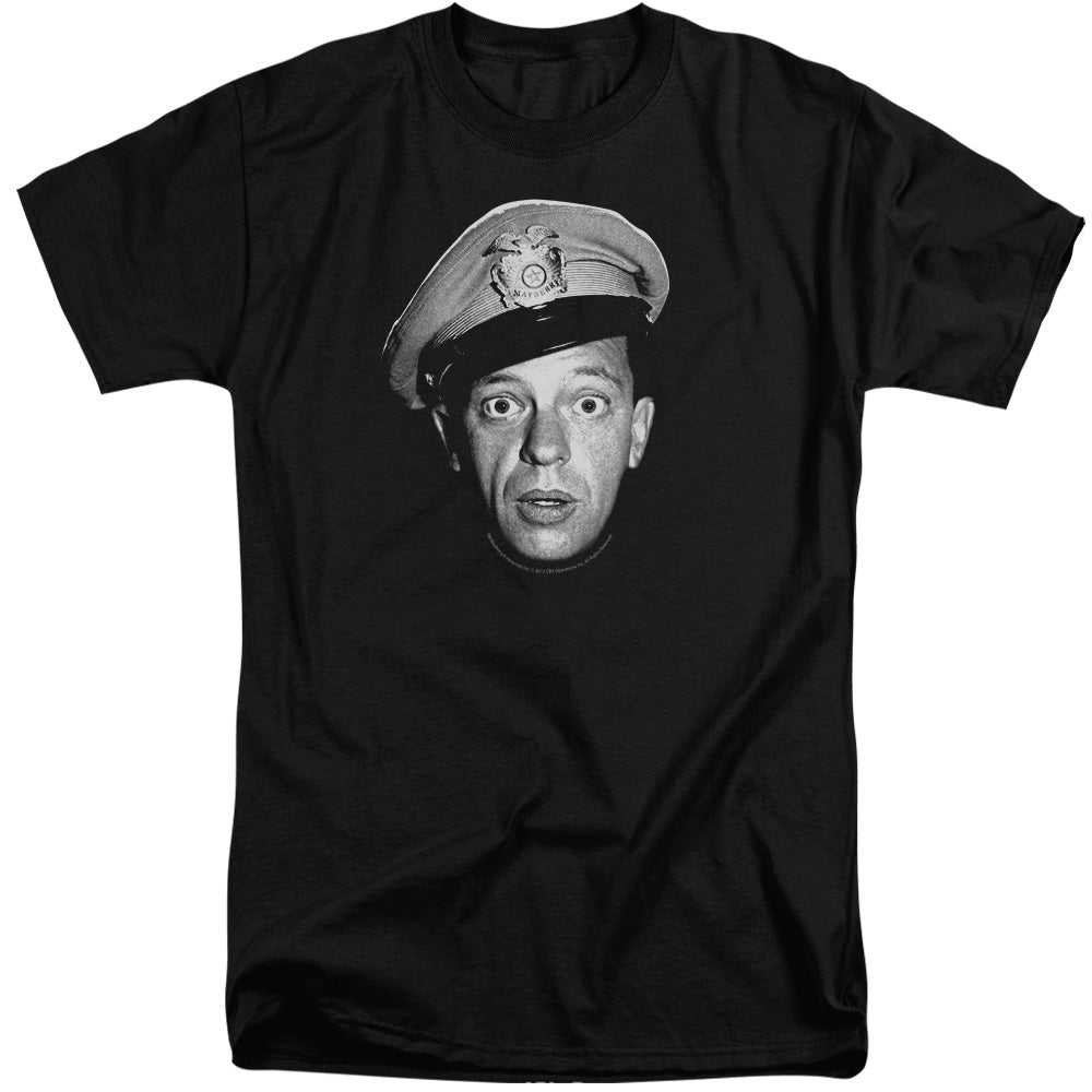 Andy Griffith Barney Head Mens Tall T Shirt Black - clothing by TeeHivey.com (Image 1)