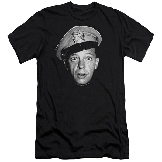 Andy Griffith Barney Head Premium Bella Canvas Slim Fit Mens T Shirt Black - clothing by TeeHivey.com (Image 1)