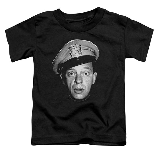 Andy Griffith Barney Head Toddler Kids Youth T Shirt Black