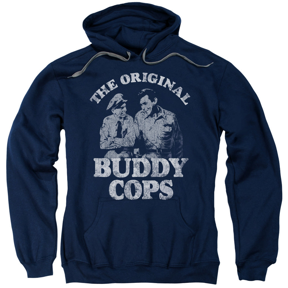 Andy Griffith Buddy Cops Mens Hoodie Navy - clothing by TeeHivey.com (Image 1)