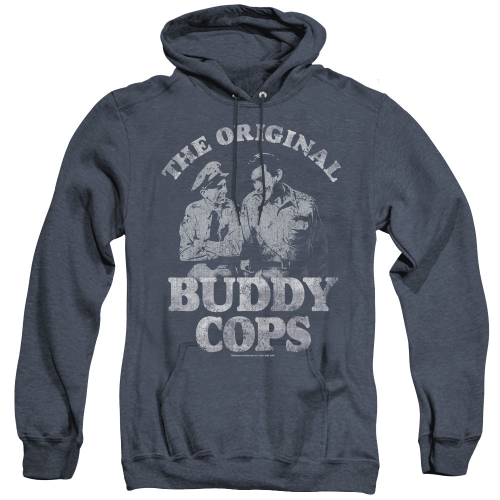 Andy Griffith Buddy Cops Mens Heather Hoodie Navy - clothing by TeeHivey.com (Image 2)