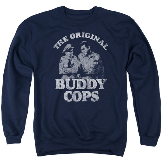 Andy Griffith Buddy Cops Mens Crewneck Sweatshirt Navy - clothing by TeeHivey.com