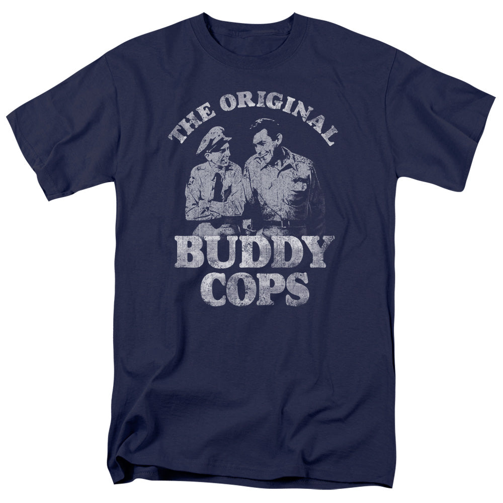 Andy Griffith Buddy Cops Mens T Shirt Navy