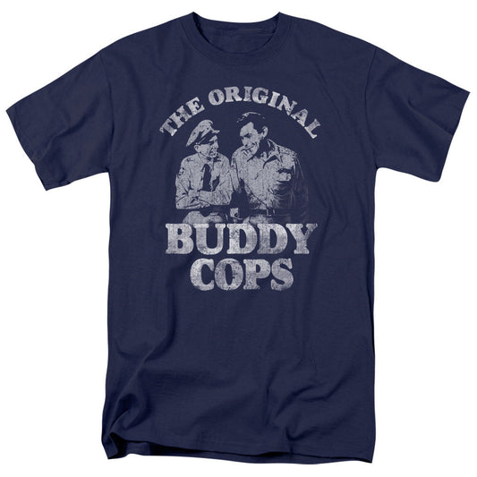 Andy Griffith Buddy Cops Mens T Shirt Navy