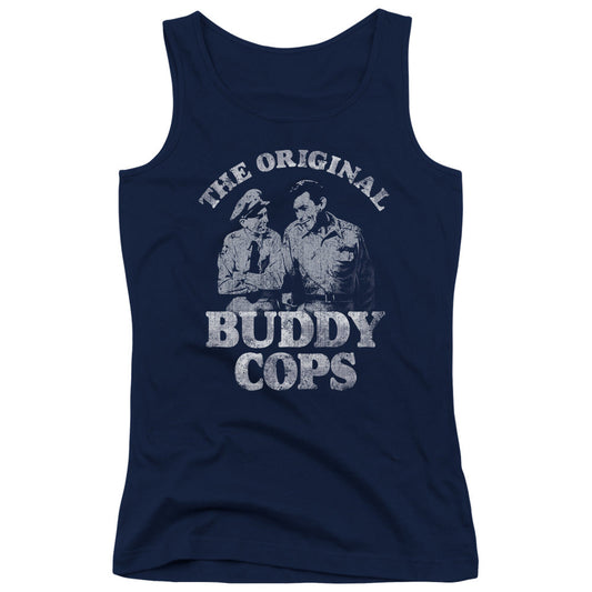 Andy Griffith Buddy Cops Womens Tank Top Shirt Navy Blue - clothing by TeeHivey.com