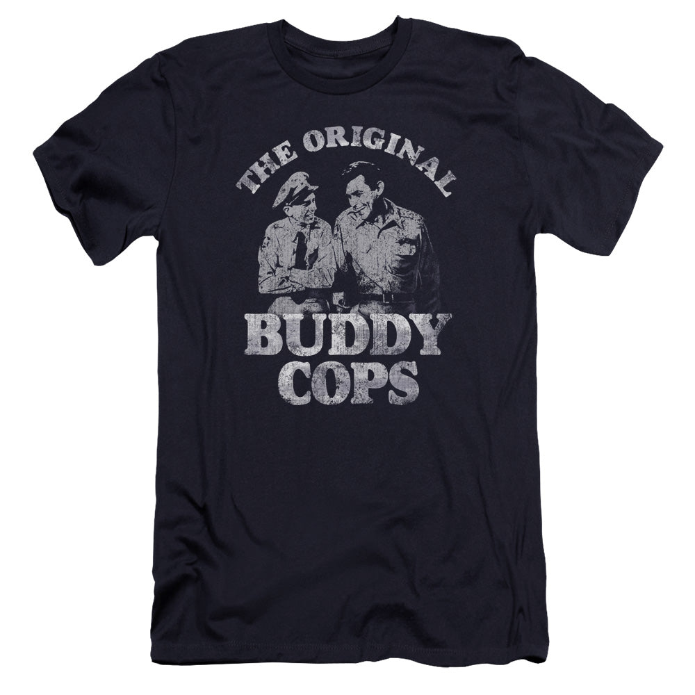 Andy Griffith Buddy Cops Premium Bella Canvas Slim Fit Mens T Shirt Navy
