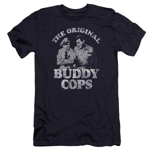 Andy Griffith Buddy Cops Premium Bella Canvas Slim Fit Mens T Shirt Navy