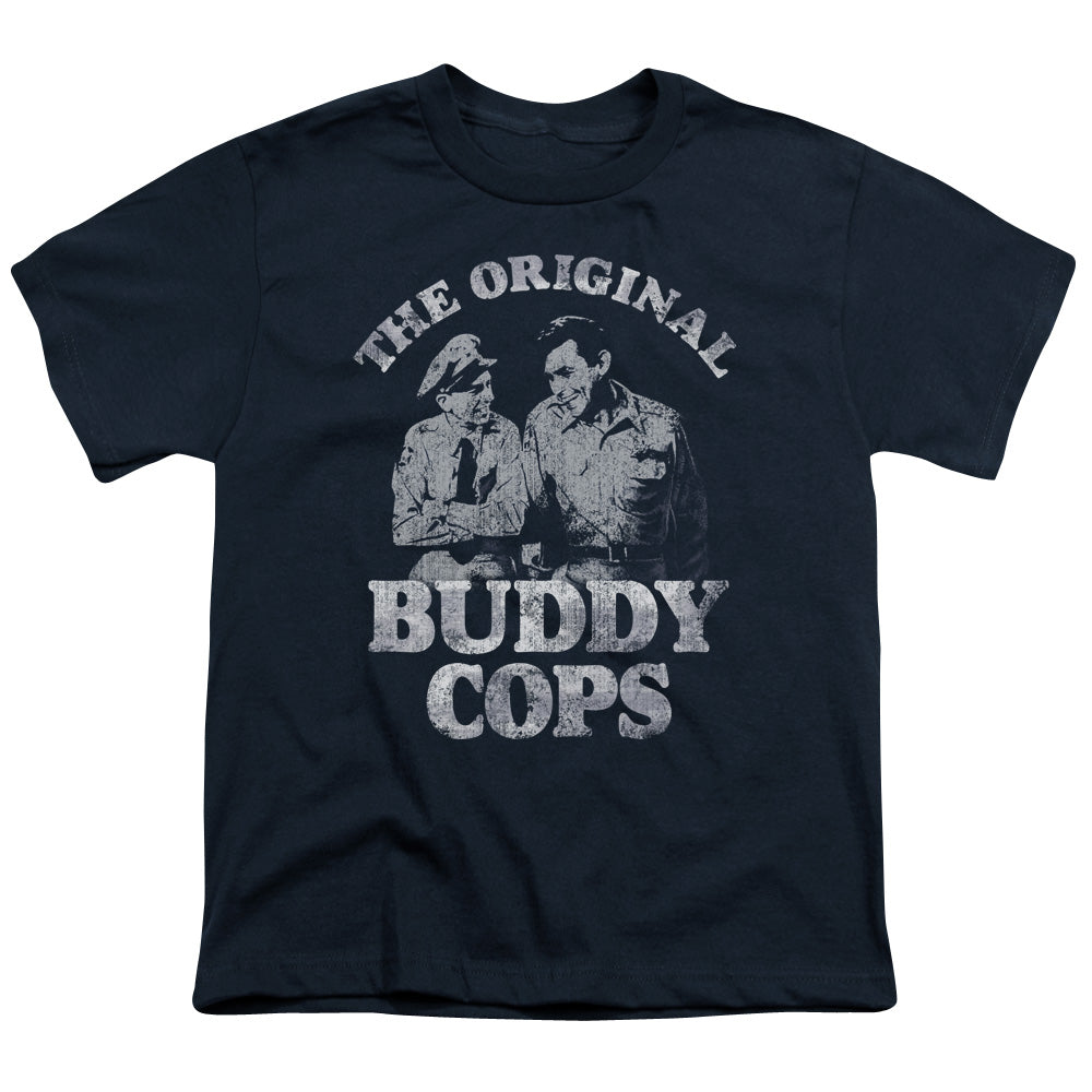 Andy Griffith Buddy Cops Kids Youth T Shirt Navy - clothing by TeeHivey.com (Image 1)