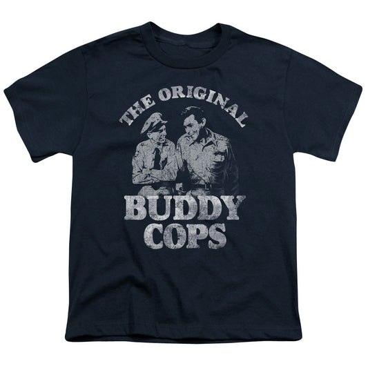 Andy Griffith Buddy Cops Kids Youth T Shirt Navy - clothing by TeeHivey.com (Image 1)