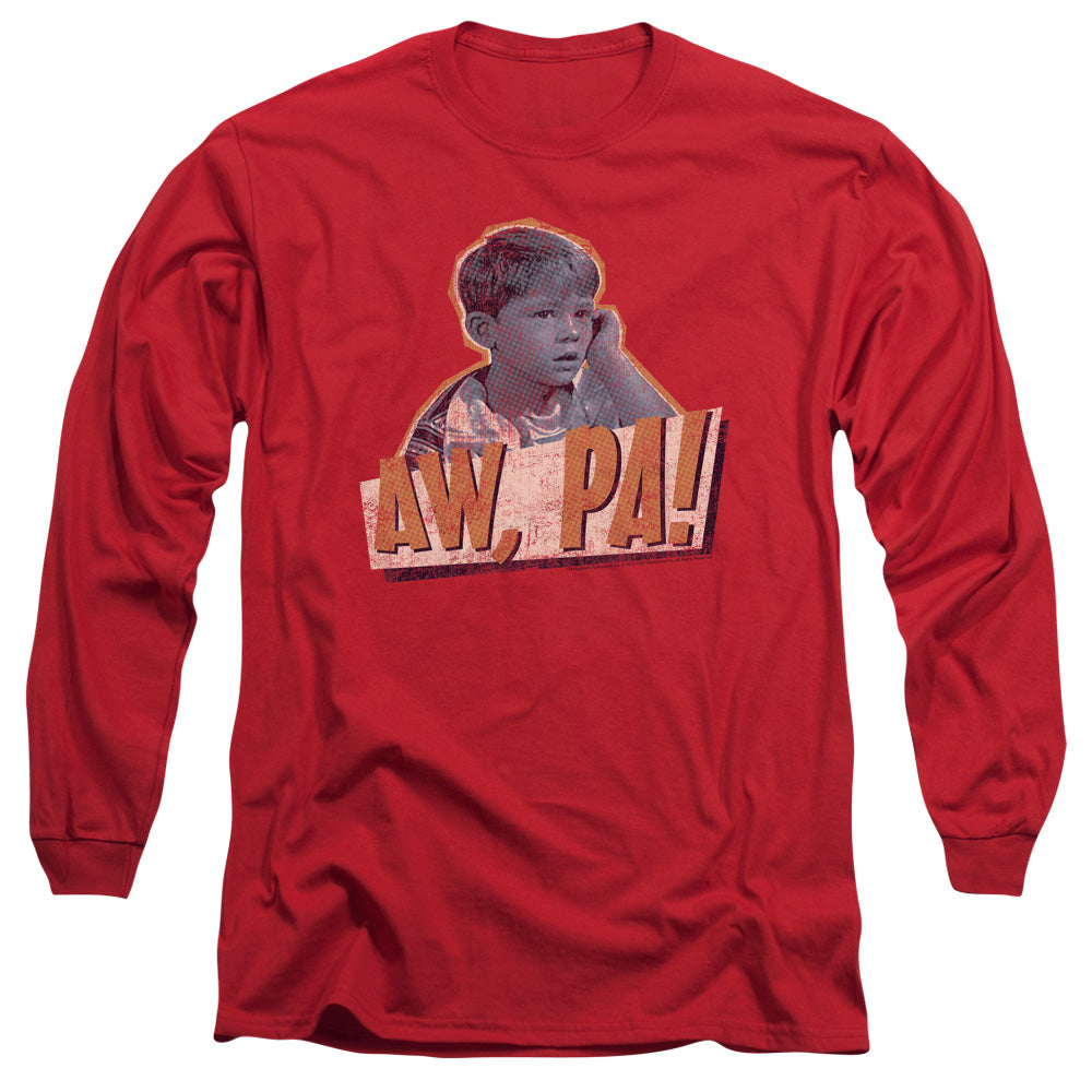 Andy Griffith Aw Pa Mens Long Sleeve Shirt Red