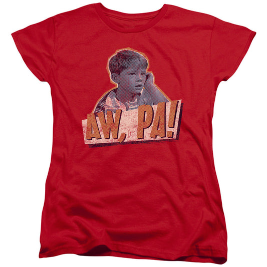 Andy Griffith Aw Pa Womens T Shirt Red