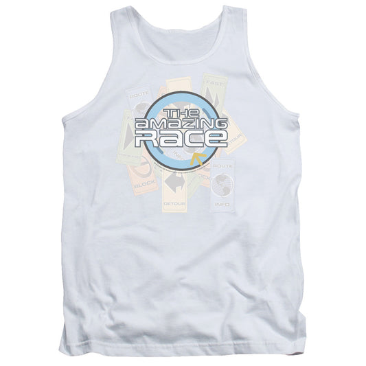 Amazing Race the Race Mens Tank Top Shirt White