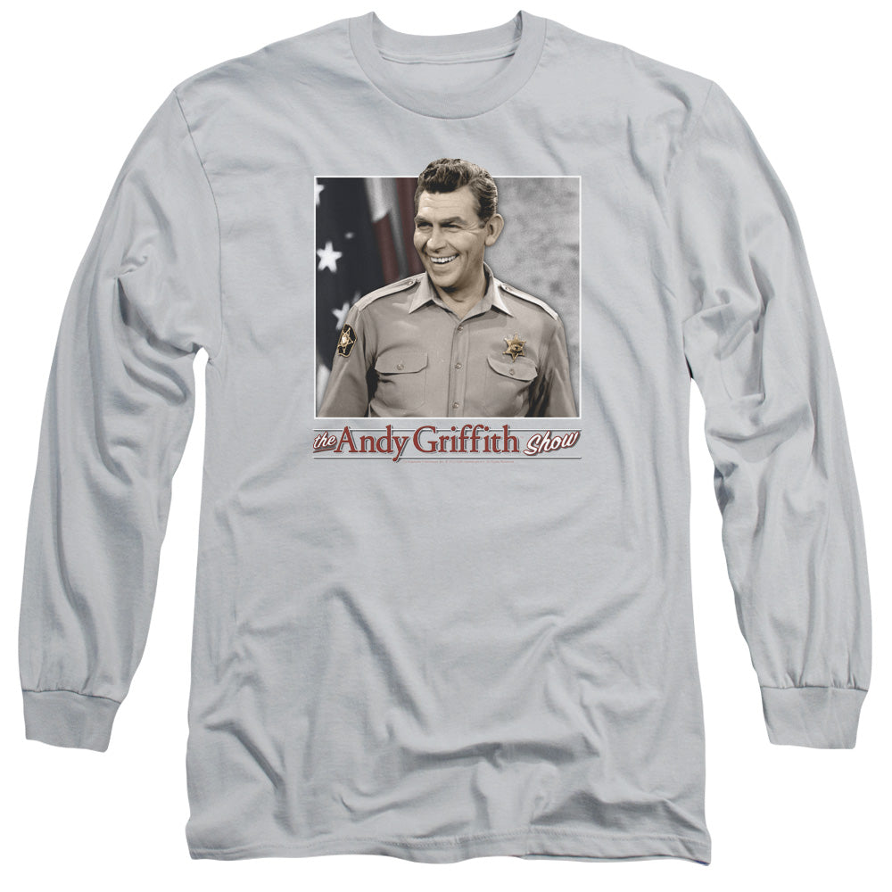 Andy Griffith All American Mens Long Sleeve Shirt Silver - clothing by TeeHivey.com