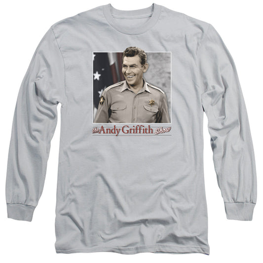 Andy Griffith All American Mens Long Sleeve Shirt Silver - clothing by TeeHivey.com