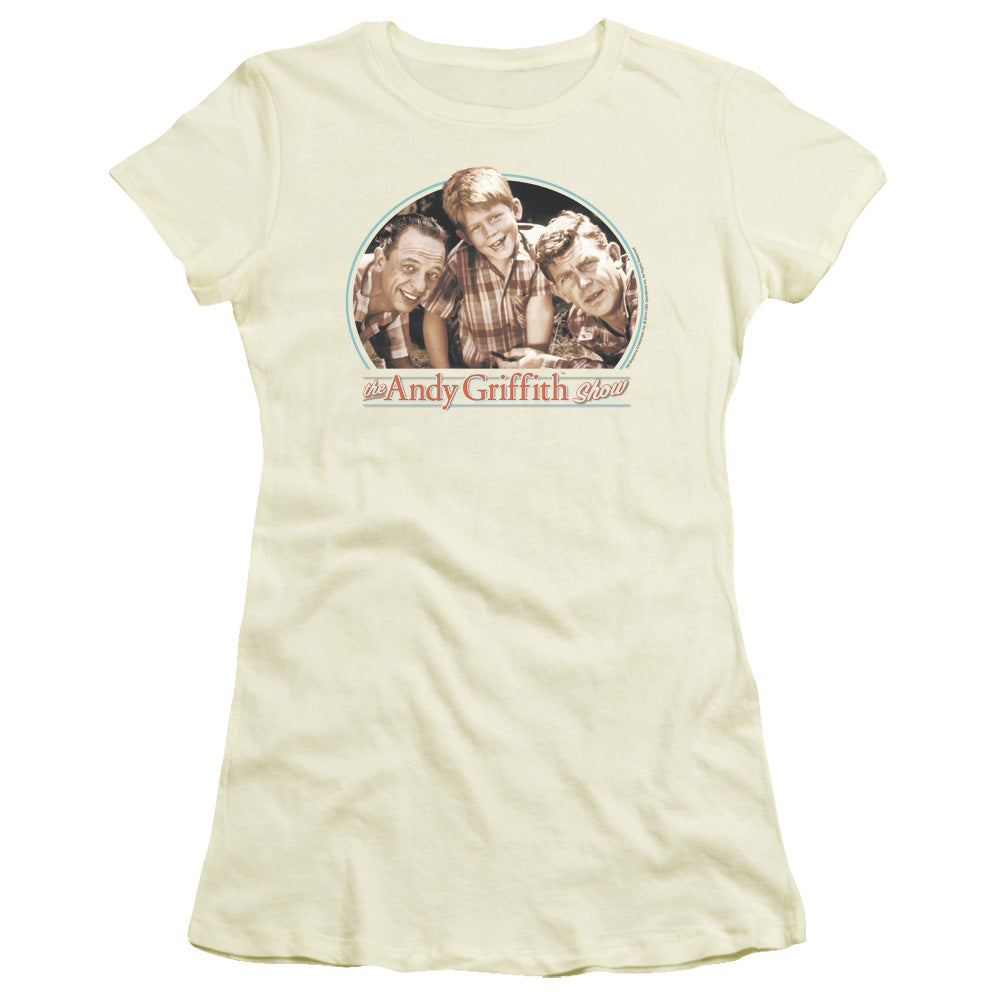 Andy Griffith 3amigos Junior Sheer Cap Sleeve Womens T Shirt Cream