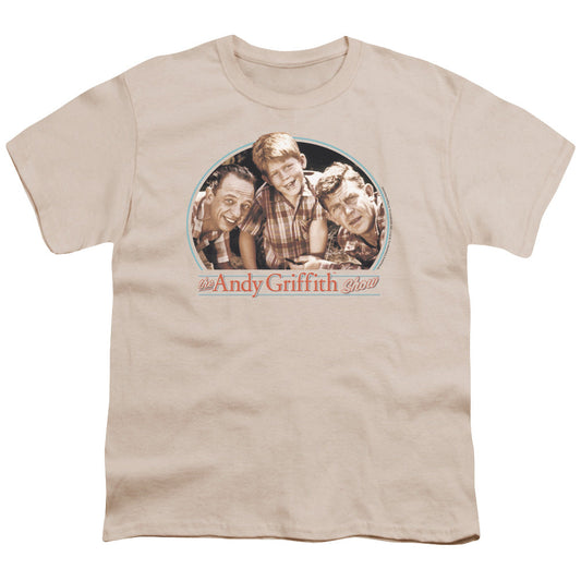 Andy Griffith 3amigos Kids Youth T Shirt Cream - clothing by TeeHivey.com (Image 1)