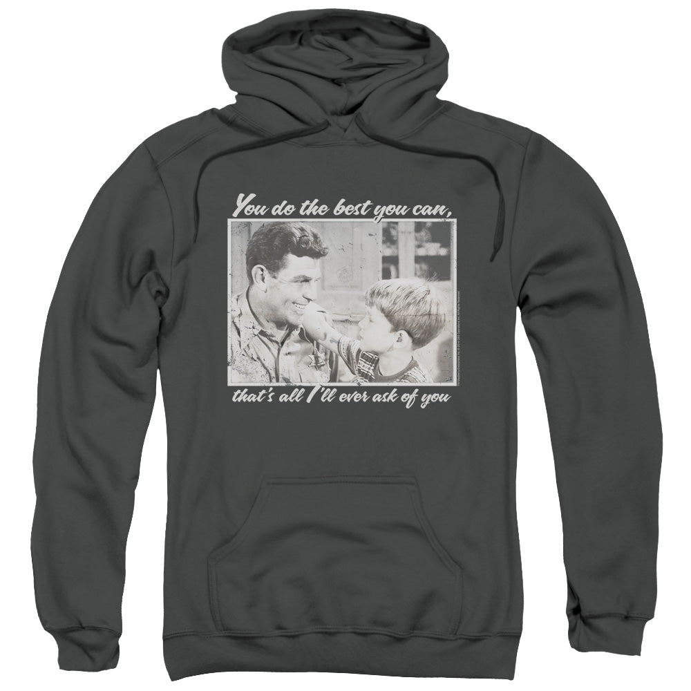Andy Griffith Wise Words Mens Hoodie Charcoal - clothing by TeeHivey.com (Image 1)