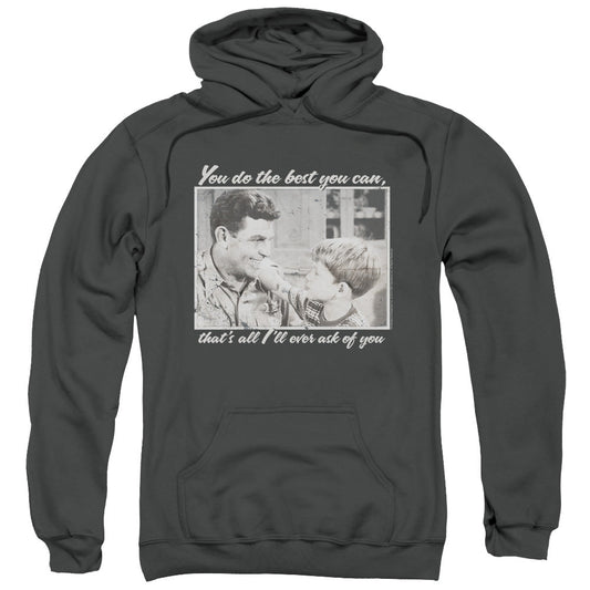 Andy Griffith Wise Words Mens Hoodie Charcoal - clothing by TeeHivey.com (Image 1)