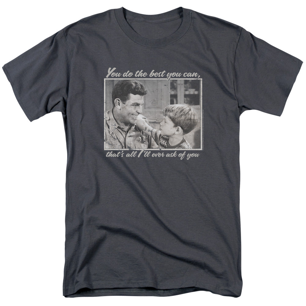 Andy Griffith Wise Words Mens T Shirt Charcoal - clothing by TeeHivey.com (Image 1)