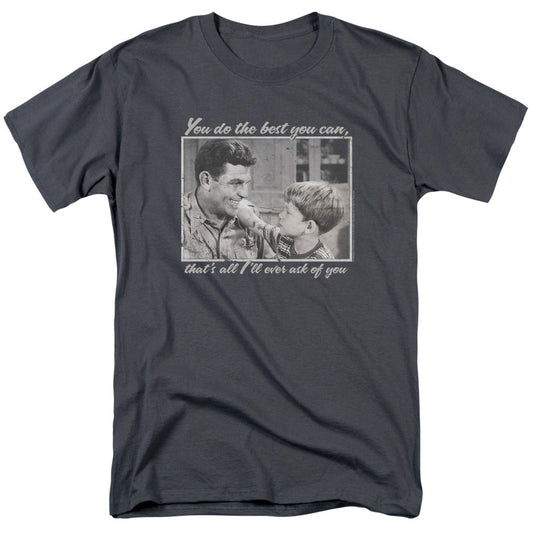 Andy Griffith Wise Words Mens T Shirt Charcoal - clothing by TeeHivey.com (Image 1)