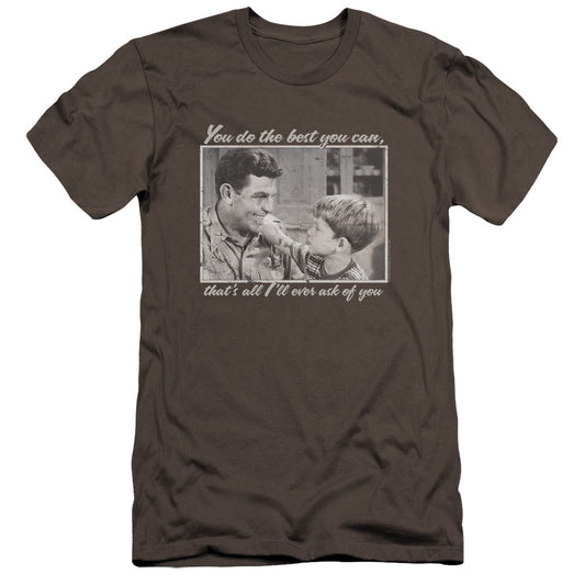 Andy Griffith Wise Words Premium Bella Canvas Slim Fit Mens T Shirt Charcoal - clothing by TeeHivey.com (Image 1)