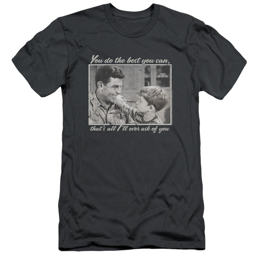 Andy Griffith Wise Words Slim Fit Mens T Shirt Charcoal - clothing by TeeHivey.com