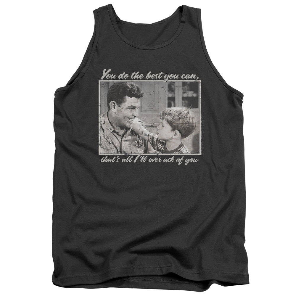 Andy Griffith Wise Words Mens Tank Top Shirt Charcoal - clothing by TeeHivey.com (Image 2)