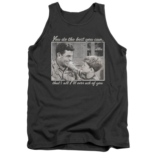 Andy Griffith Wise Words Mens Tank Top Shirt Charcoal - clothing by TeeHivey.com (Image 1)