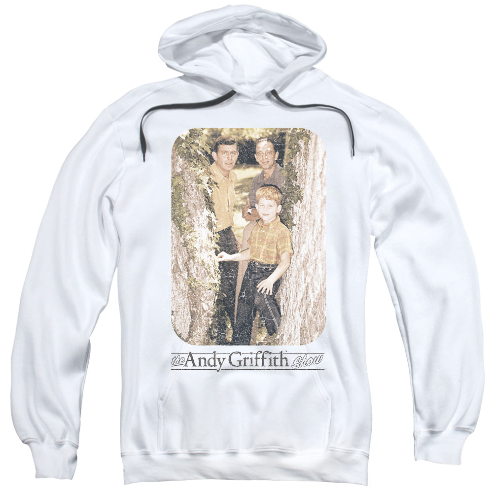 Andy Griffith Tree Photo Mens Hoodie White - clothing by TeeHivey.com (Image 1)