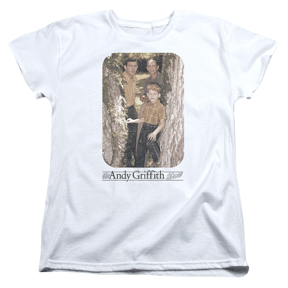 Andy Griffith Tree Photo Womens T Shirt White - clothing by TeeHivey.com (Image 1)