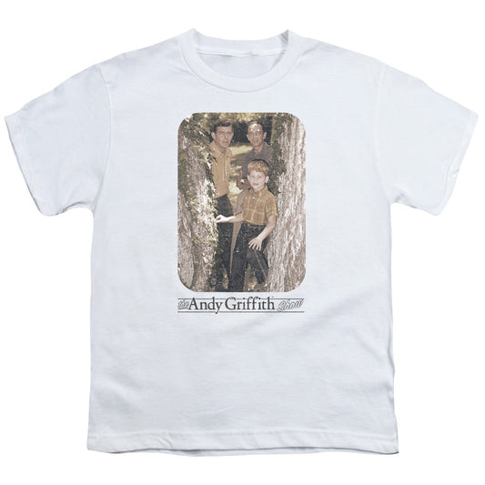 Andy Griffith Tree Photo Kids Youth T Shirt White - clothing by TeeHivey.com (Image 1)