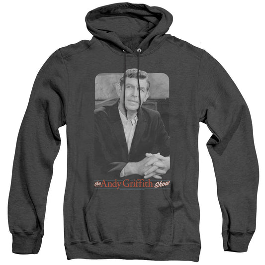 Andy Griffith Classic Andy Mens Heather Hoodie Black