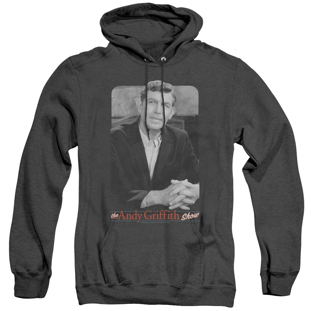 Andy Griffith Classic Andy Mens Heather Hoodie Black