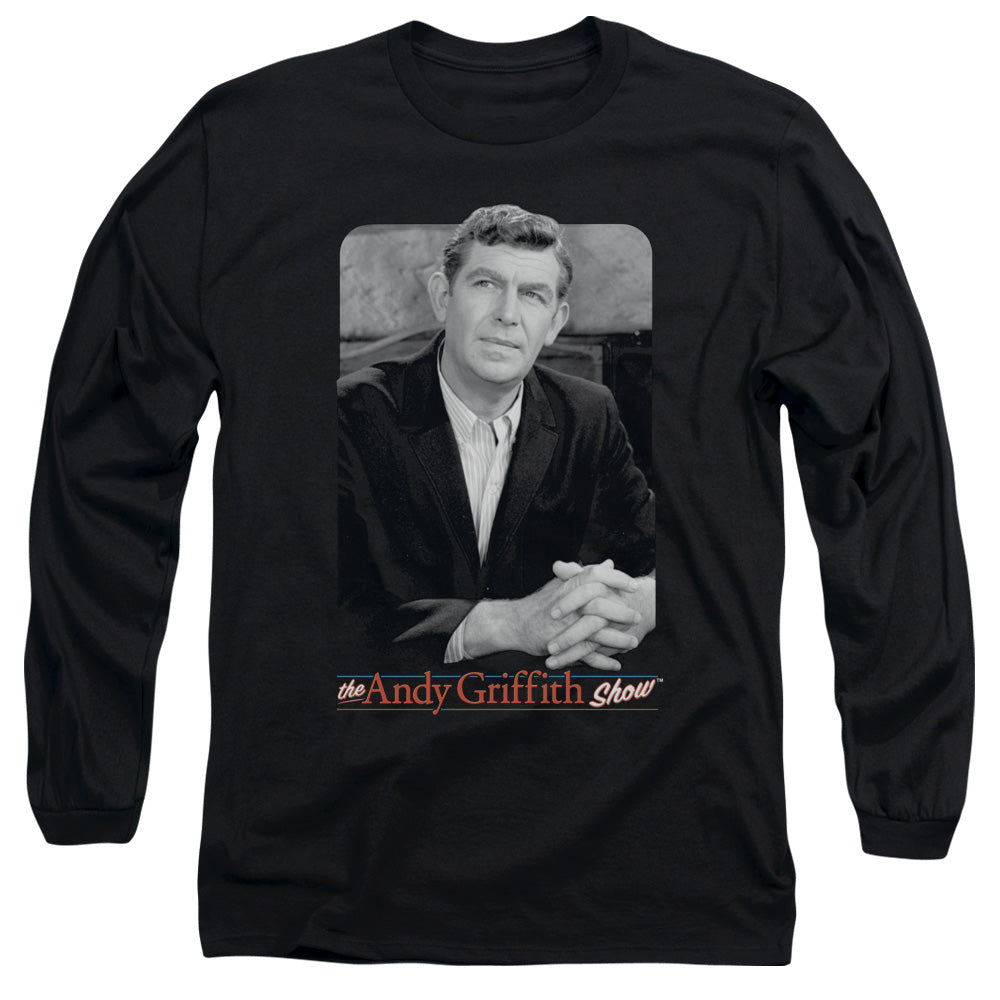 Andy Griffith Classic Andy Mens Long Sleeve Shirt Black