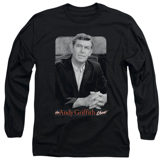 Andy Griffith Classic Andy Mens Long Sleeve Shirt Black