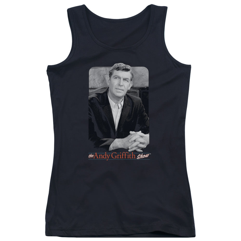 Andy Griffith Classic Andy Womens Tank Top Shirt Black - clothing by TeeHivey.com