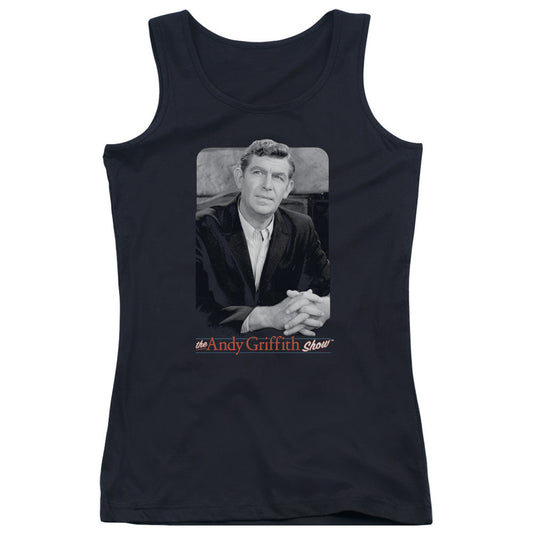 Andy Griffith Classic Andy Womens Tank Top Shirt Black - clothing by TeeHivey.com