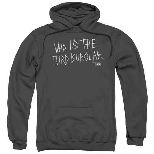 American Vandal Turd Burglar Mens Hoodie Charcoal