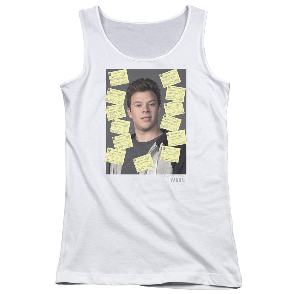 American Vandal Detention Womens Tank Top Shirt White - clothing by TeeHivey.com
