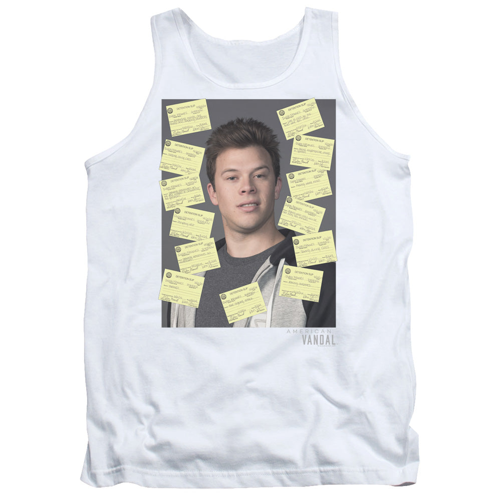 American Vandal Detention Mens Tank Top Shirt White - clothing by TeeHivey.com