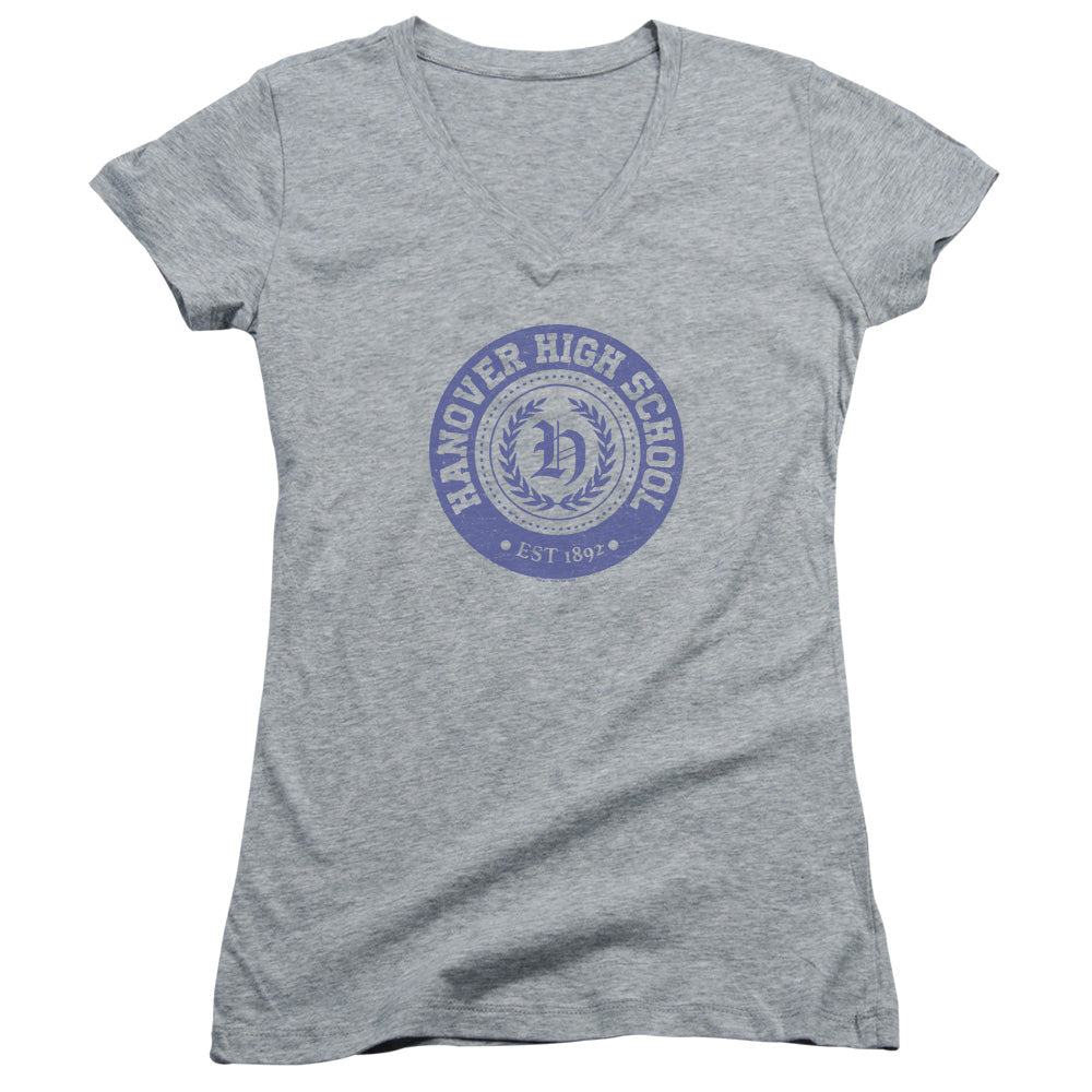 American Vandal Hanover Seal Junior Sheer Cap Sleeve V-Neck Womens T Shirt Athletic Heather (Image 1)