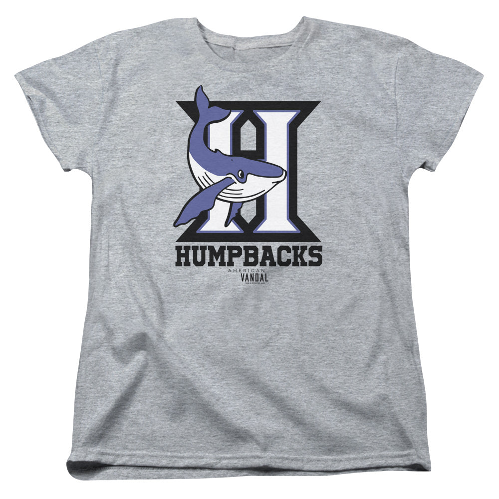 American Vandal Humpbacks Womens T Shirt Athletic Heather - clothing by TeeHivey.com (Image 1)